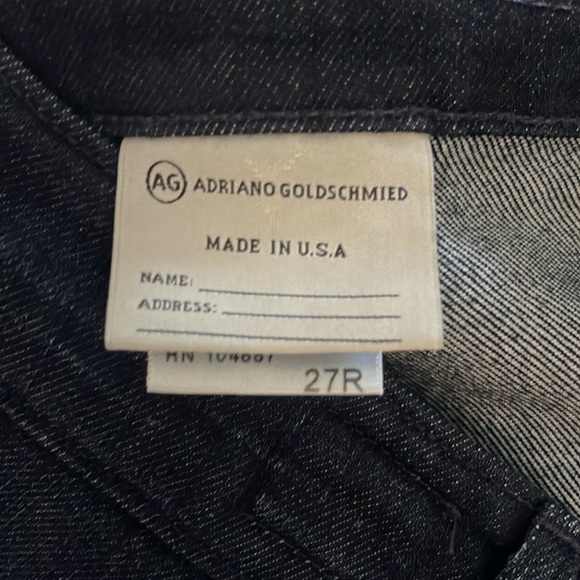 AG Jeans Goldie Dark Denim Patch Pocket Bell Bottom size 27 - Picture 6 of 7